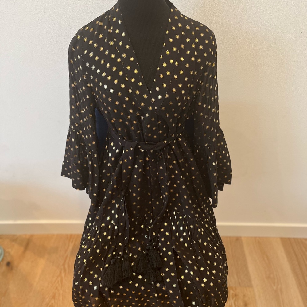 Black and Gold Polka Dot Dress